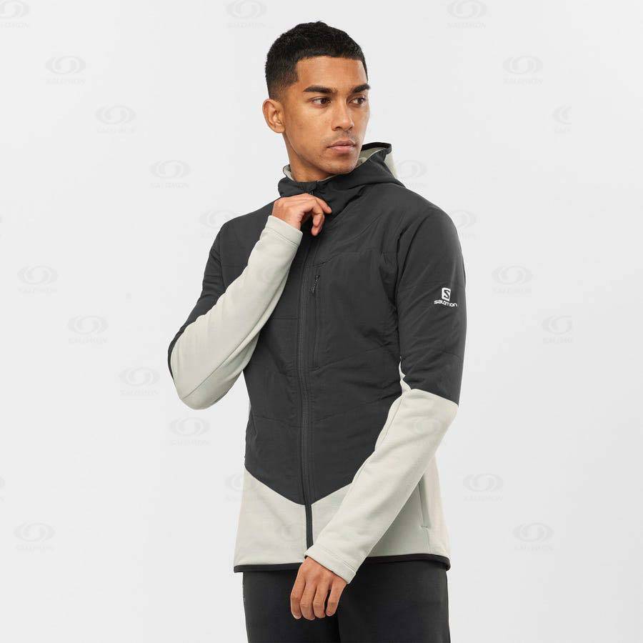 Aqua Men's Salomon OUTLINE WARM HYBRID Hoodie | USA-O2519