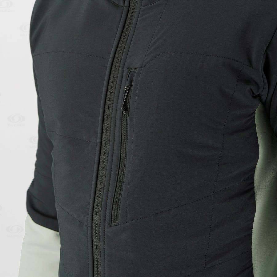 Aqua Men's Salomon OUTLINE WARM HYBRID Hoodie | USA-O2519