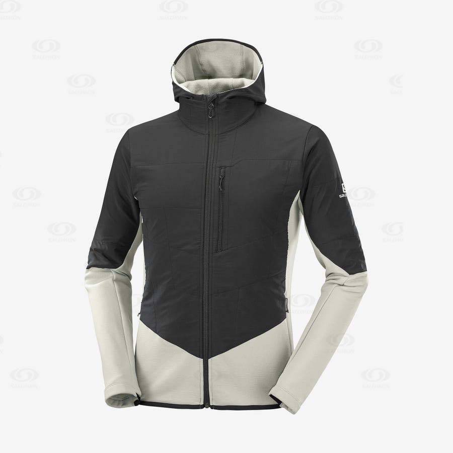 Aqua Men\'s Salomon OUTLINE WARM HYBRID Hoodie | USA-O2519