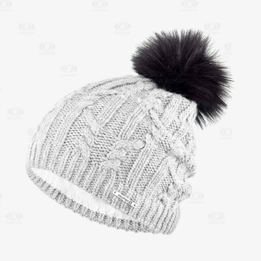 Beige / Black Women\'s Salomon IVY Hats | USA-M2343