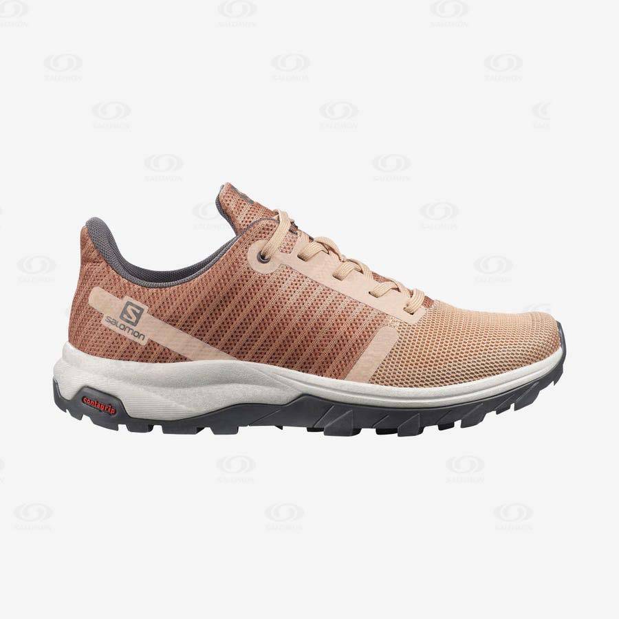 Beige Women\'s Salomon OUTBOUND PRISM Hiking Shoes | USA-O1817