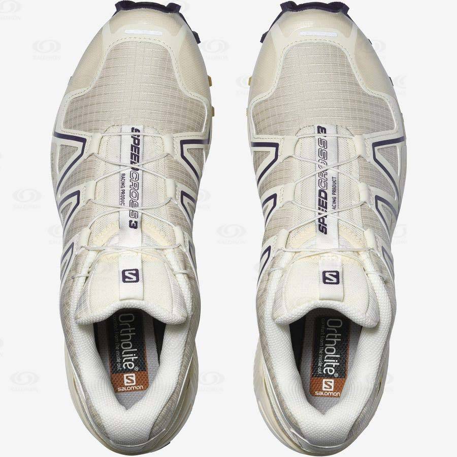 Beige Women's Salomon SPEEDCROSS 3 Sneakers | USA-A2410