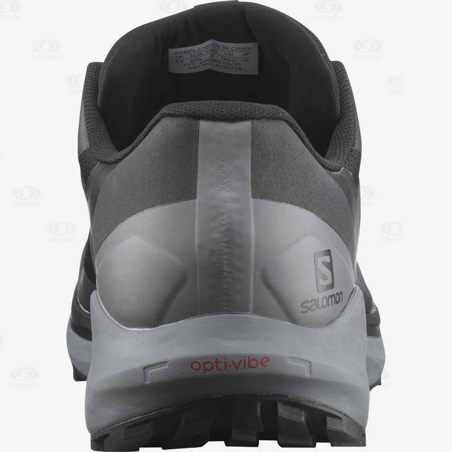 Black / Black Men's Salomon SENSE RIDE 4 GORE-TEX INVISIBLE FIT Trail Running Shoes | USA-W1270