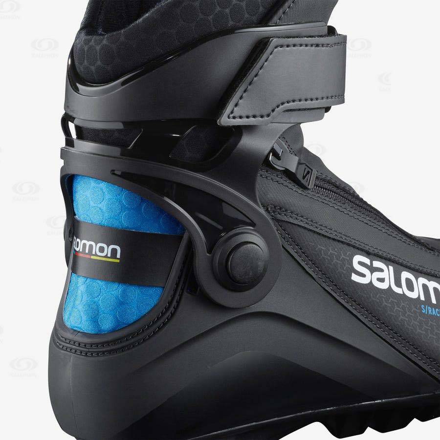 Black / Blue Kids' Salomon S/RACE SKIATHLON PILOT JUNIOR Ski Boots | USA-S1765