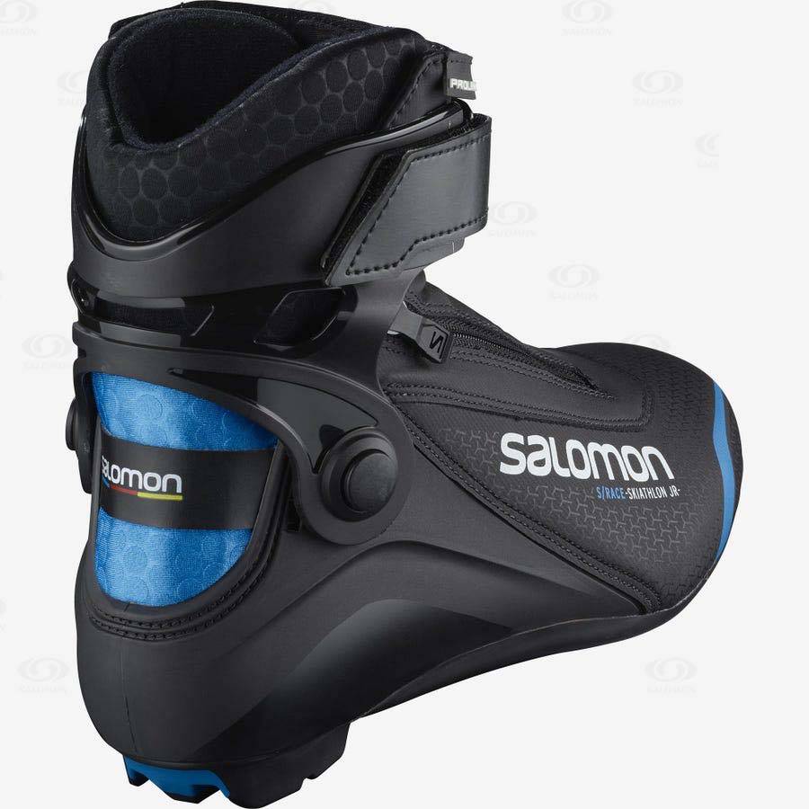 Black / Blue Kids' Salomon S/RACE SKIATHLON JUNIOR PROLINK Ski Boots | USA-W3030