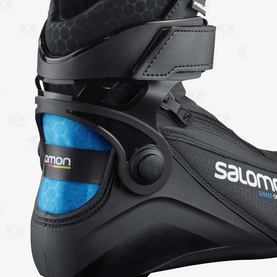 Black / Blue Kids' Salomon S/RACE SKIATHLON JUNIOR PROLINK Ski Boots | USA-W3030