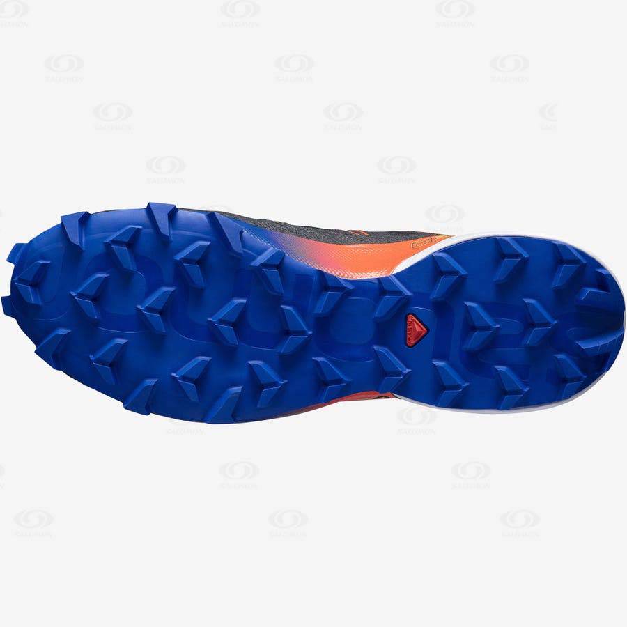 Black / Blue Men's Salomon SPEEDCROSS 5 RACING PACK Trail Running Shoes | USA-L1004