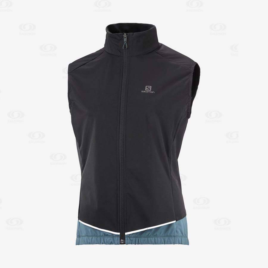 Black / Blue Women\'s Salomon LIGHT SHELL Waterproof Jackets | USA-L1501
