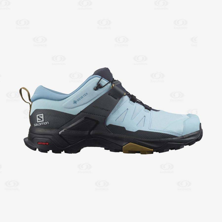 Black / Blue Women\'s Salomon X ULTRA 4 GORE-TEX Waterproof Shoes | USA-A1710