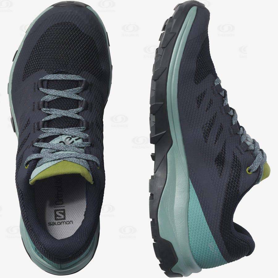 Black / Green Women's Salomon OUTLINE GORE-TEX Waterproof Shoes | USA-O1518