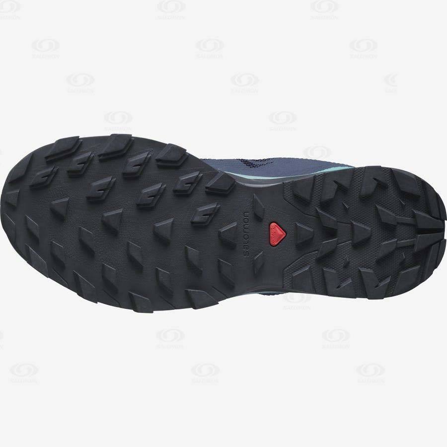 Black / Green Women's Salomon OUTLINE GORE-TEX Waterproof Shoes | USA-O1518