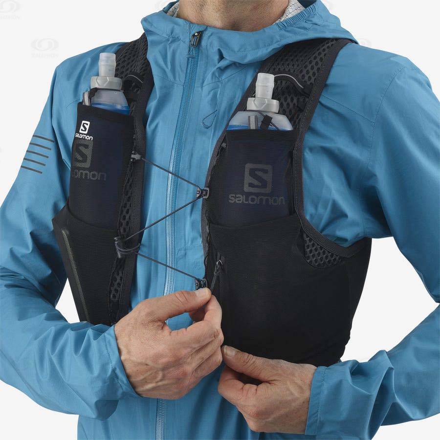 Black Men's Salomon ACTIVE SKIN 4 Running Packs | USA-O1350