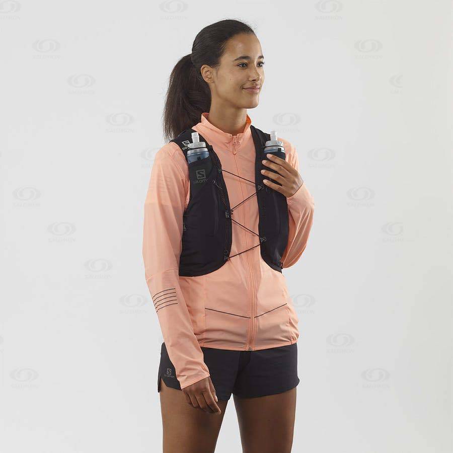 Black Men's Salomon ADV SKIN 12 Running Packs | USA-O1264