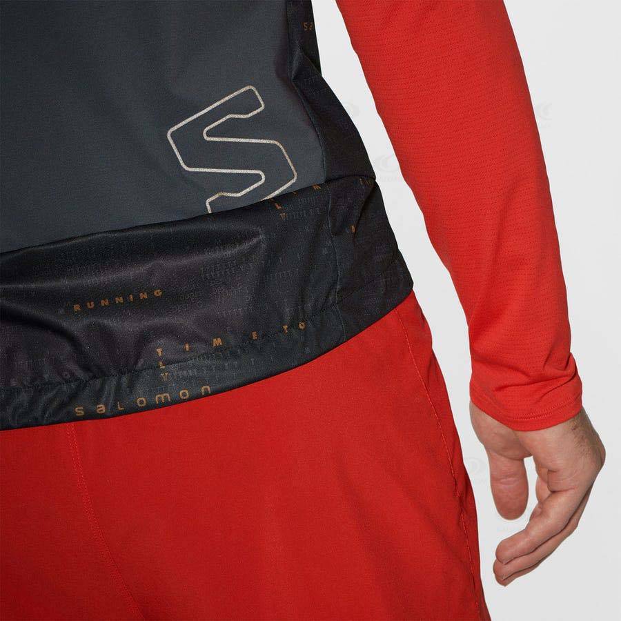 Black Men's Salomon BONATTI AERO HYBRID Waterproof Jackets | USA-L2607