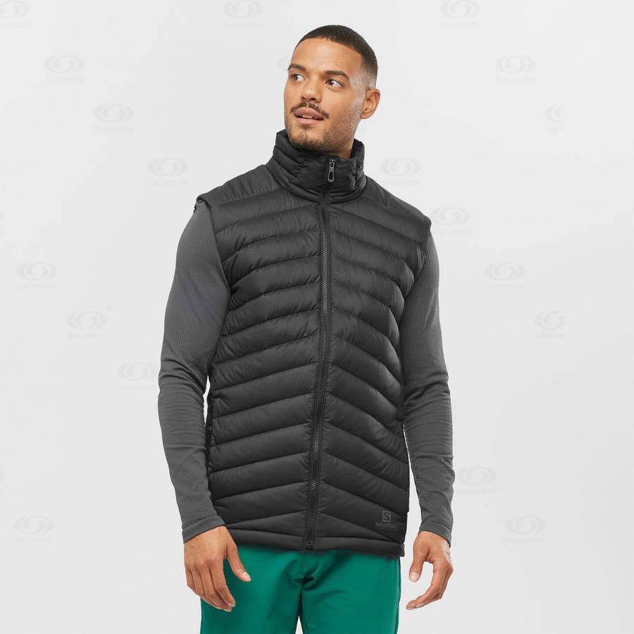 Black Men's Salomon ESSENTIAL XWARM DOWN Insulated Jackets | USA-O1586