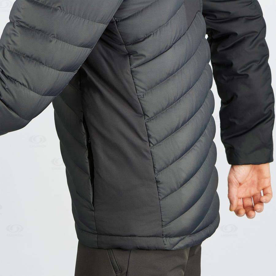 Black Men's Salomon ESSENTIAL XWARM DOWN Insulated Jackets | USA-O2148