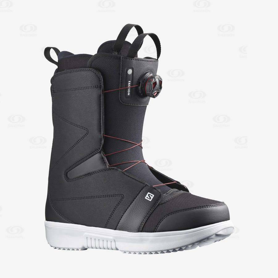 Black Men\'s Salomon FACTION BOA Ski Boots | USA-O2181