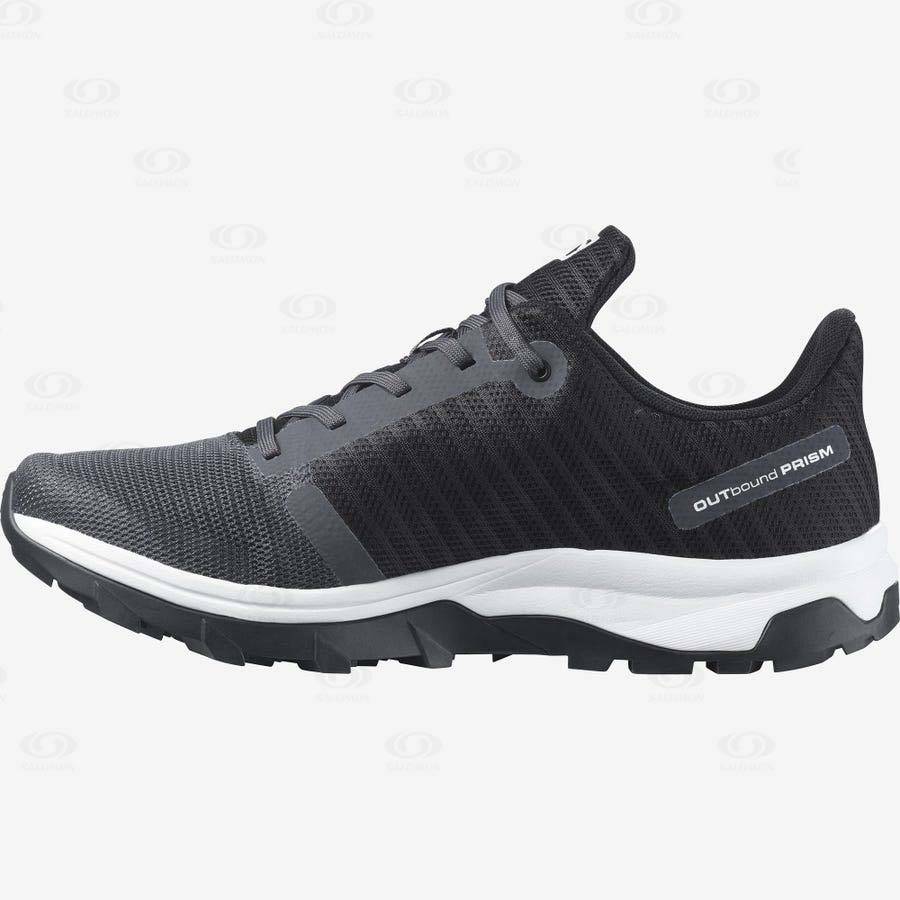 Black Men's Salomon OUTBOUND PRISM Hiking Shoes | USA-L1466