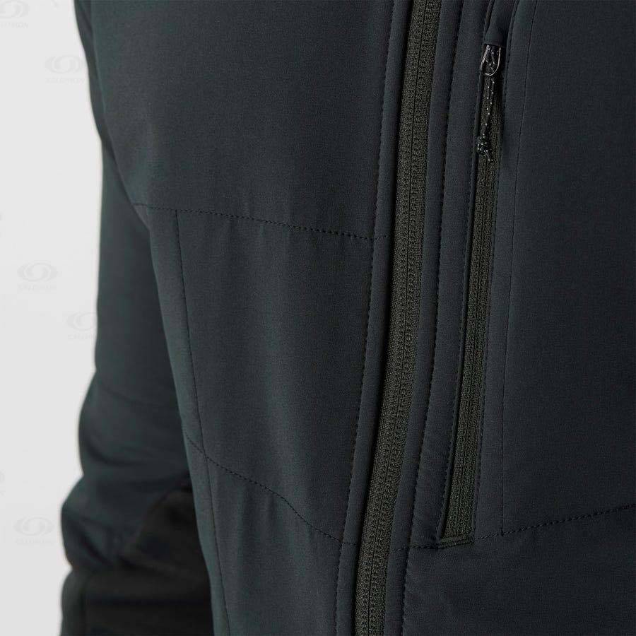 Black Men's Salomon OUTLINE WARM HYBRID Hoodie | USA-N2310