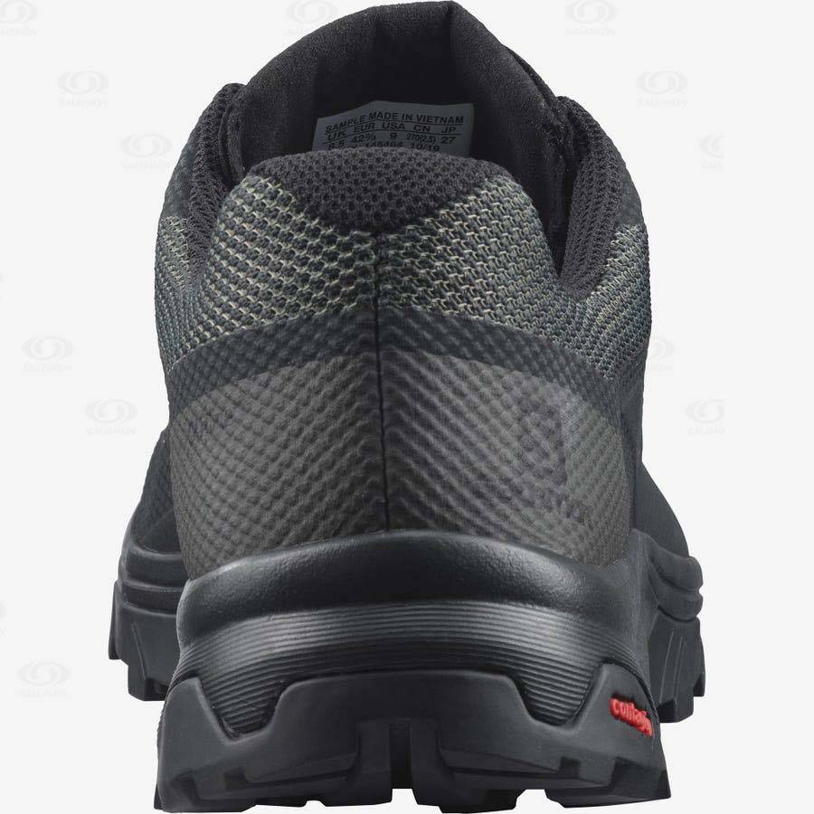 Black Men's Salomon OUTLINE WIDE GORE-TEX Hiking Shoes | USA-A2571