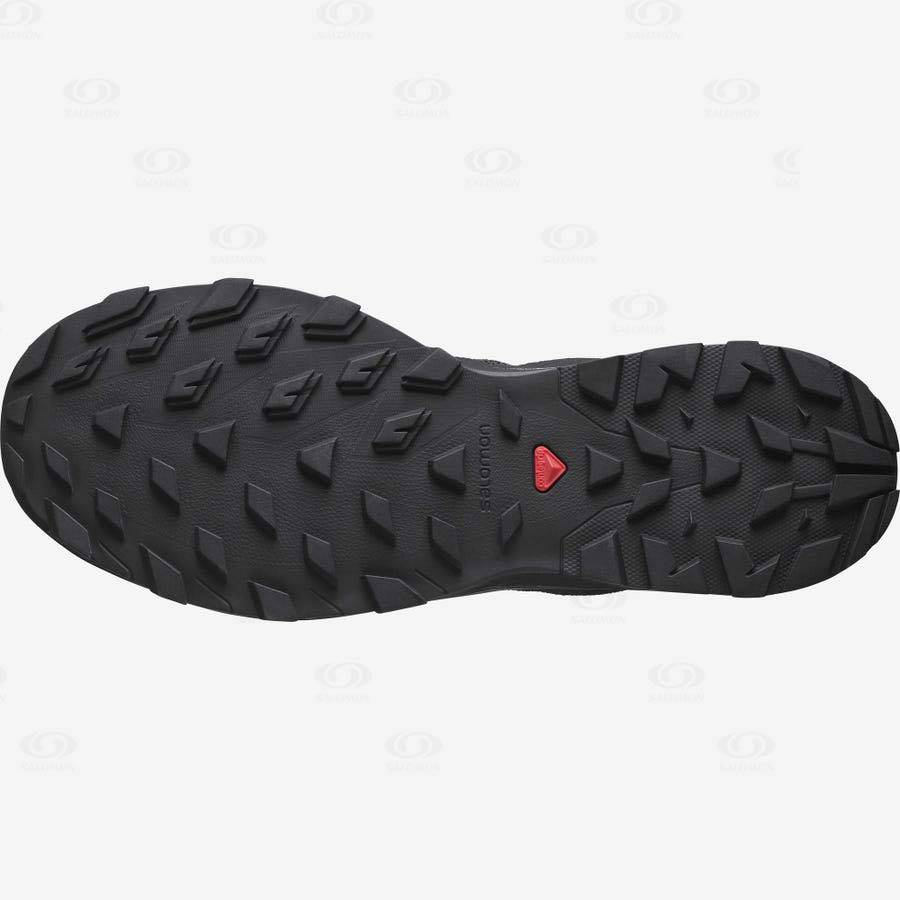 Black Men's Salomon OUTLINE WIDE GORE-TEX Hiking Shoes | USA-A2571