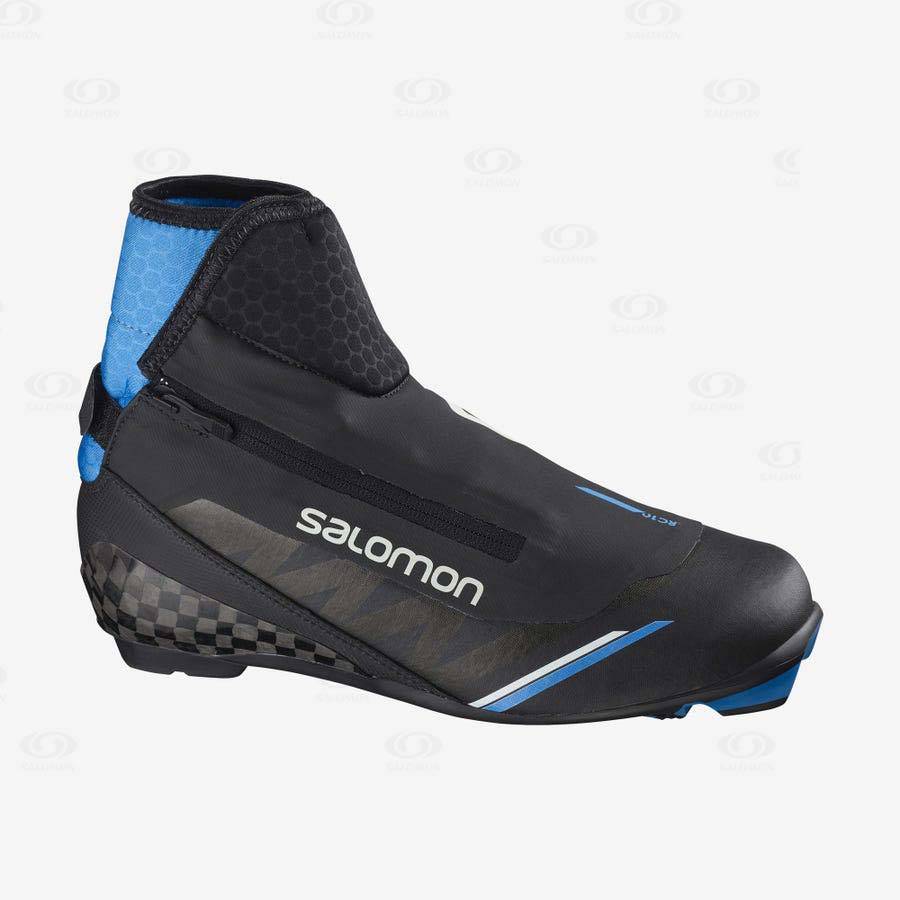 Black Men\'s Salomon RC10 CARBON NOCTURNE PROLINK Ski Boots | USA-S1961