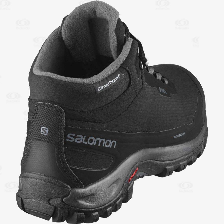 Black Men's Salomon SHELTER CLIMASALOMON™ Waterproof Boots | USA-W1380