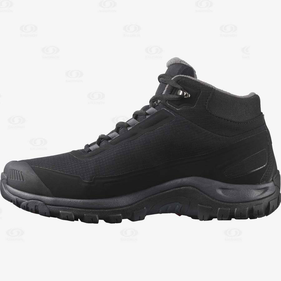 Black Men's Salomon SHELTER CLIMASALOMON™ Waterproof Boots | USA-W1380