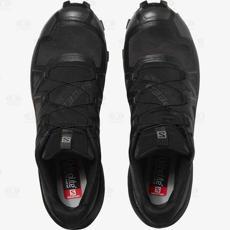 Black Men's Salomon SPEEDCROSS 5 GORE-TEX Trail Running Shoes | USA-W2450
