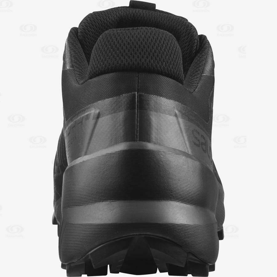 Black Men's Salomon SPEEDCROSS 5 GORE-TEX Trail Running Shoes | USA-W2450