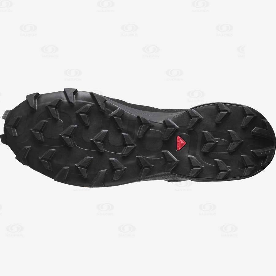Black Men's Salomon SPEEDCROSS 5 GORE-TEX Trail Running Shoes | USA-W2450