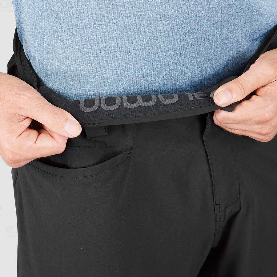 Black Men's Salomon WAYFARER Shorts | USA-M1251