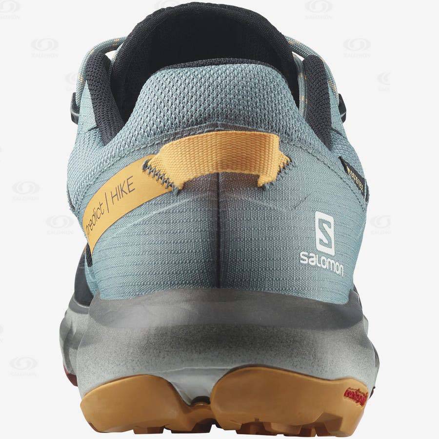 Black / Orange Men's Salomon PREDICT HIKE GORE-TEX Hiking Shoes | USA-A1416