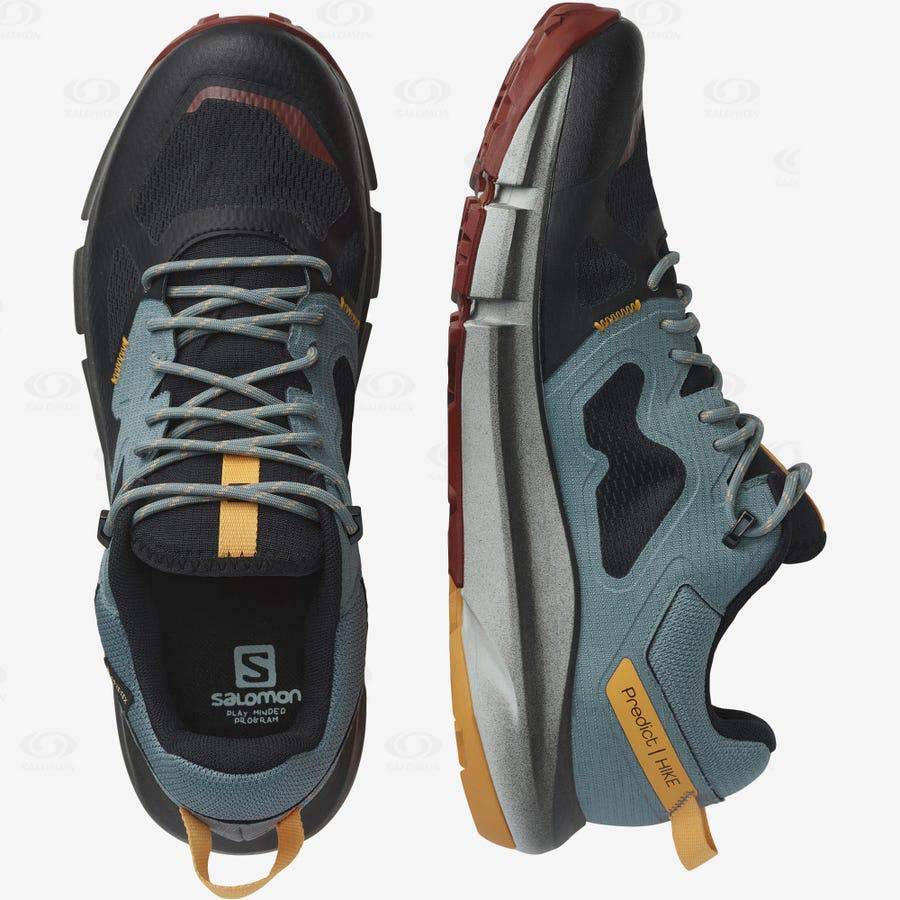 Black / Orange Men's Salomon PREDICT HIKE GORE-TEX Hiking Shoes | USA-A1416