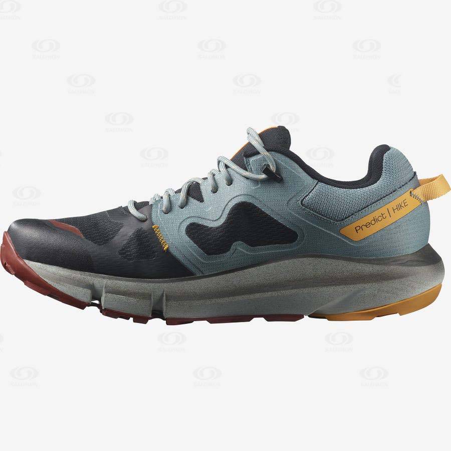 Black / Orange Men's Salomon PREDICT HIKE GORE-TEX Hiking Shoes | USA-A1416