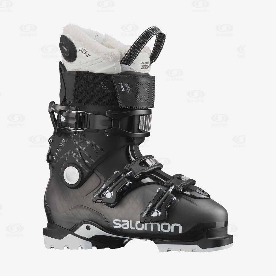 Black / White Women\'s Salomon QST ACCESS 80 CH Ski Boots | USA-O1768