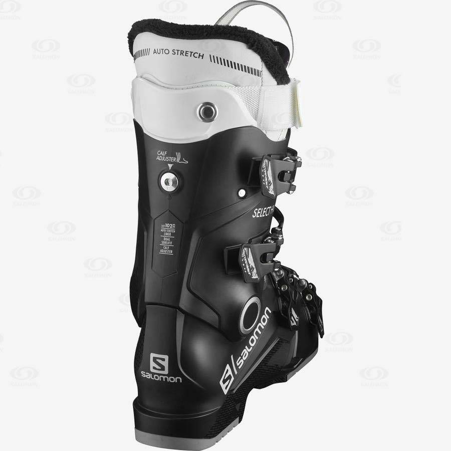 Black / White Women's Salomon SELECT HV 70 Ski Boots | USA-W2860