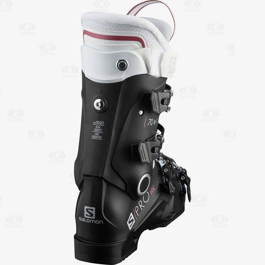 Black / White Women's Salomon S/PRO HV 70 W IC Ski Boots | USA-S2241