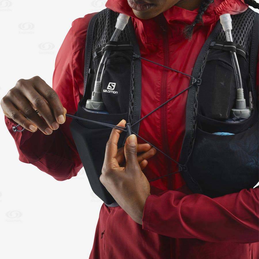 Black Women's Salomon ACTIVE SKIN 8 Running Packs | USA-A1486