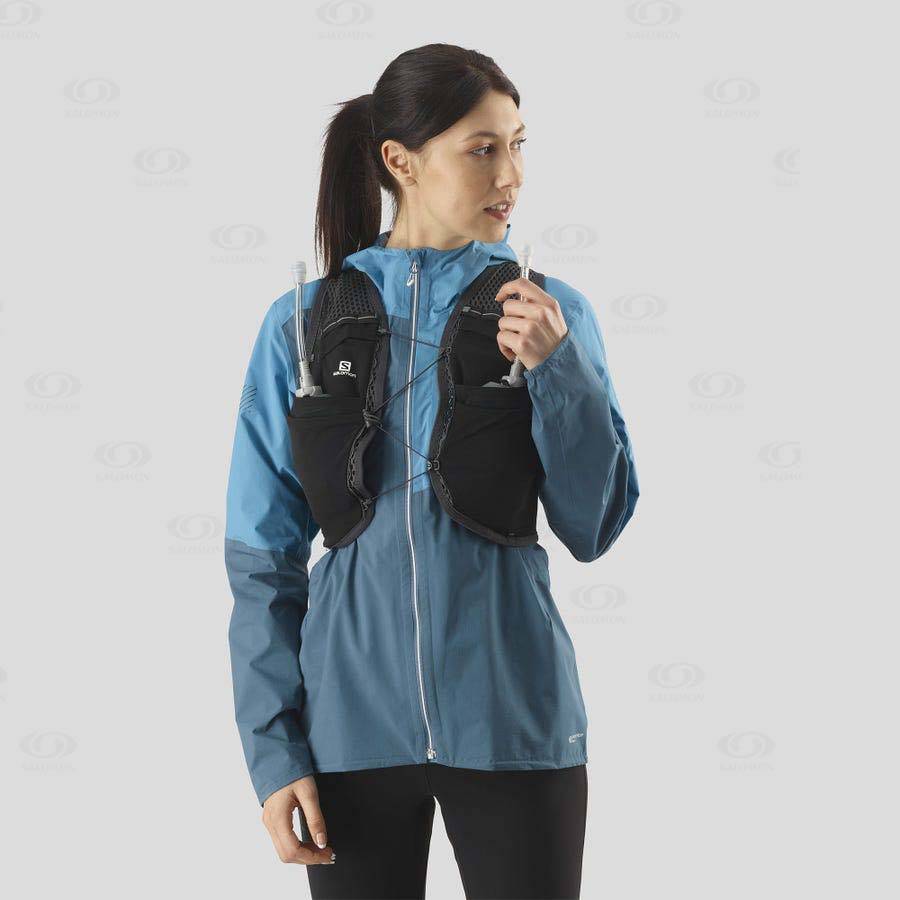 Black Women's Salomon ACTIVE SKIN 8 Running Packs | USA-A1486