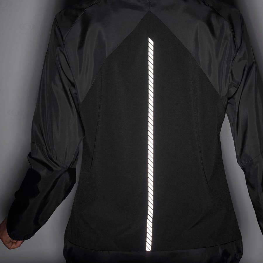 Black Women's Salomon BONATTI CROSS WIND Windbreaker | USA-L2404