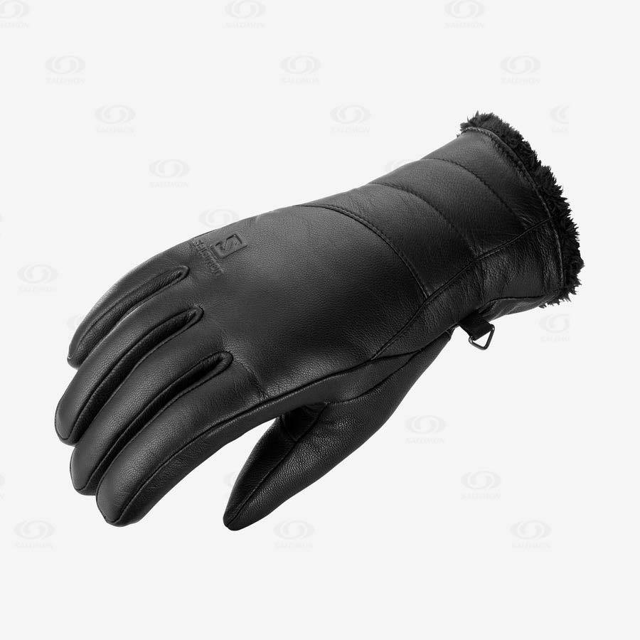 Black Women\'s Salomon NATIVE Gloves | USA-O1411