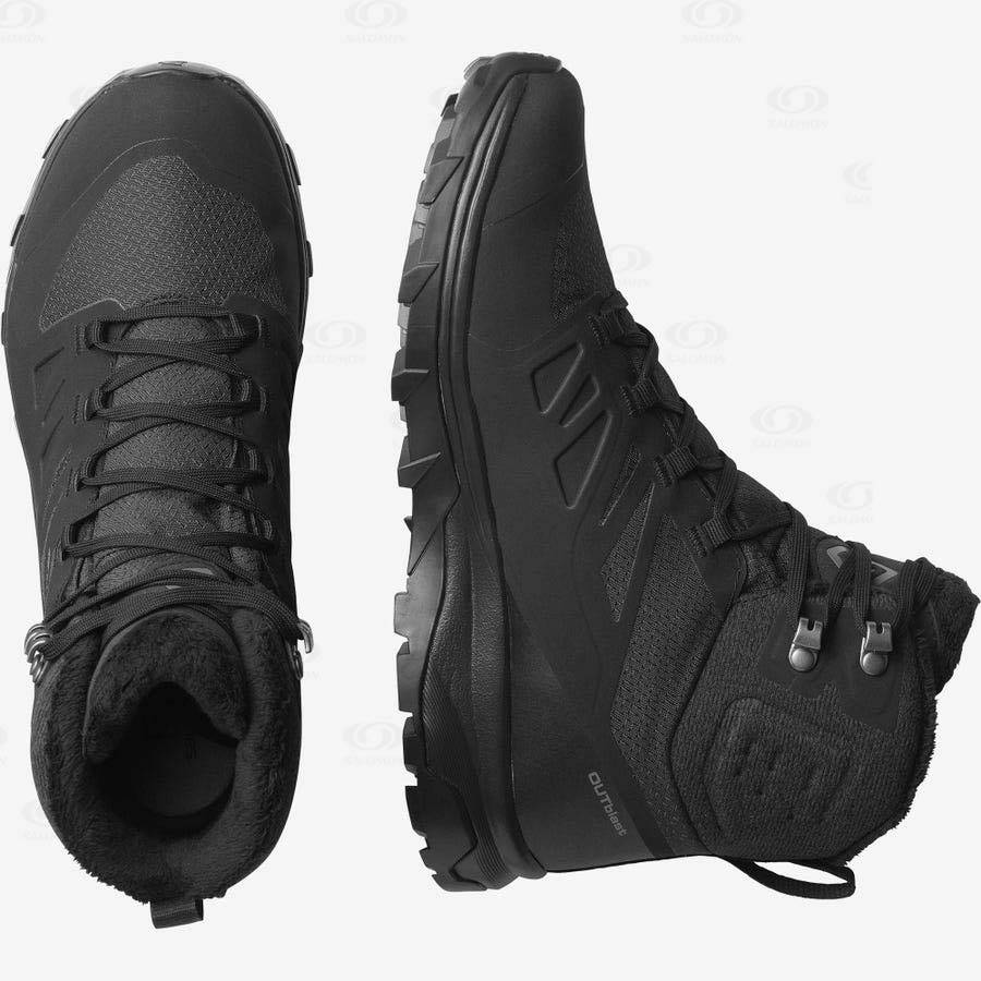 Black Women's Salomon OUTBLAST THINSULATE™ CLIMASALOMON™ WATERPROOF Winter Boots | USA-W1810