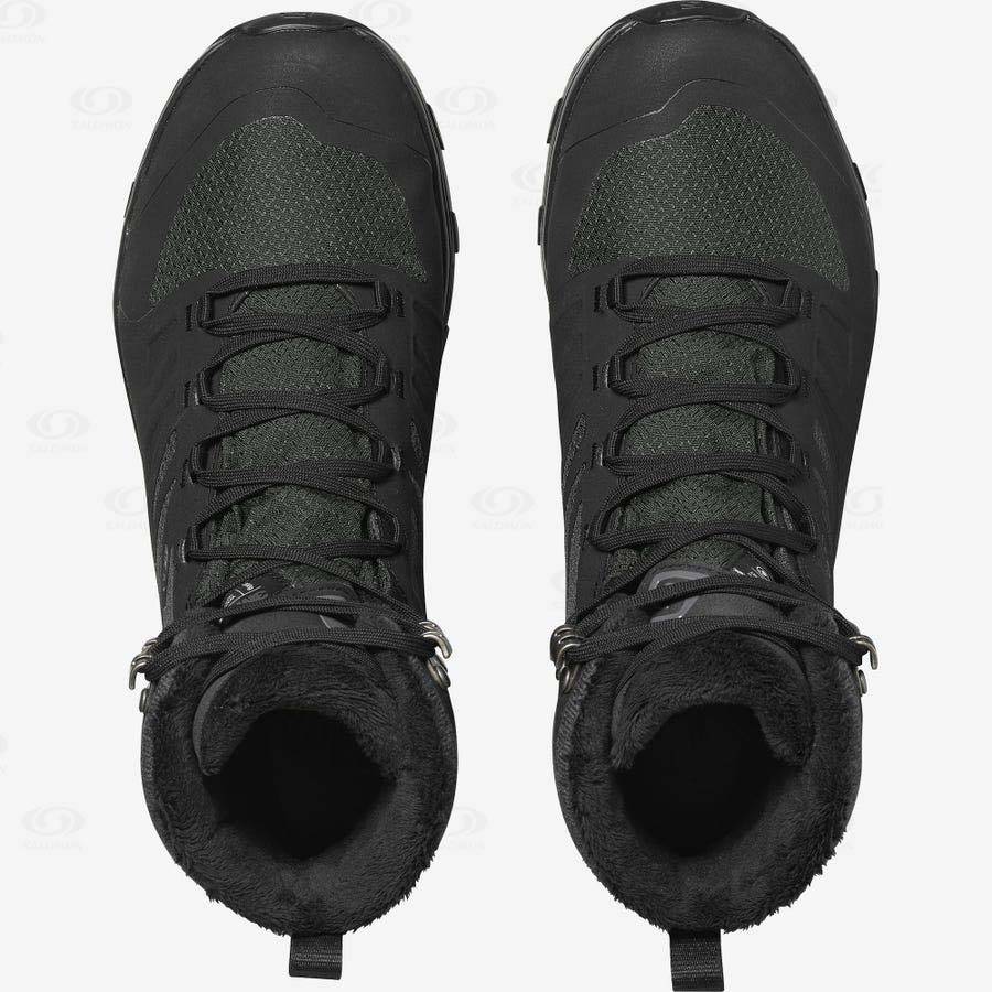 Black Women's Salomon OUTBLAST THINSULATE™ CLIMASALOMON™ WATERPROOF Winter Boots | USA-W1810