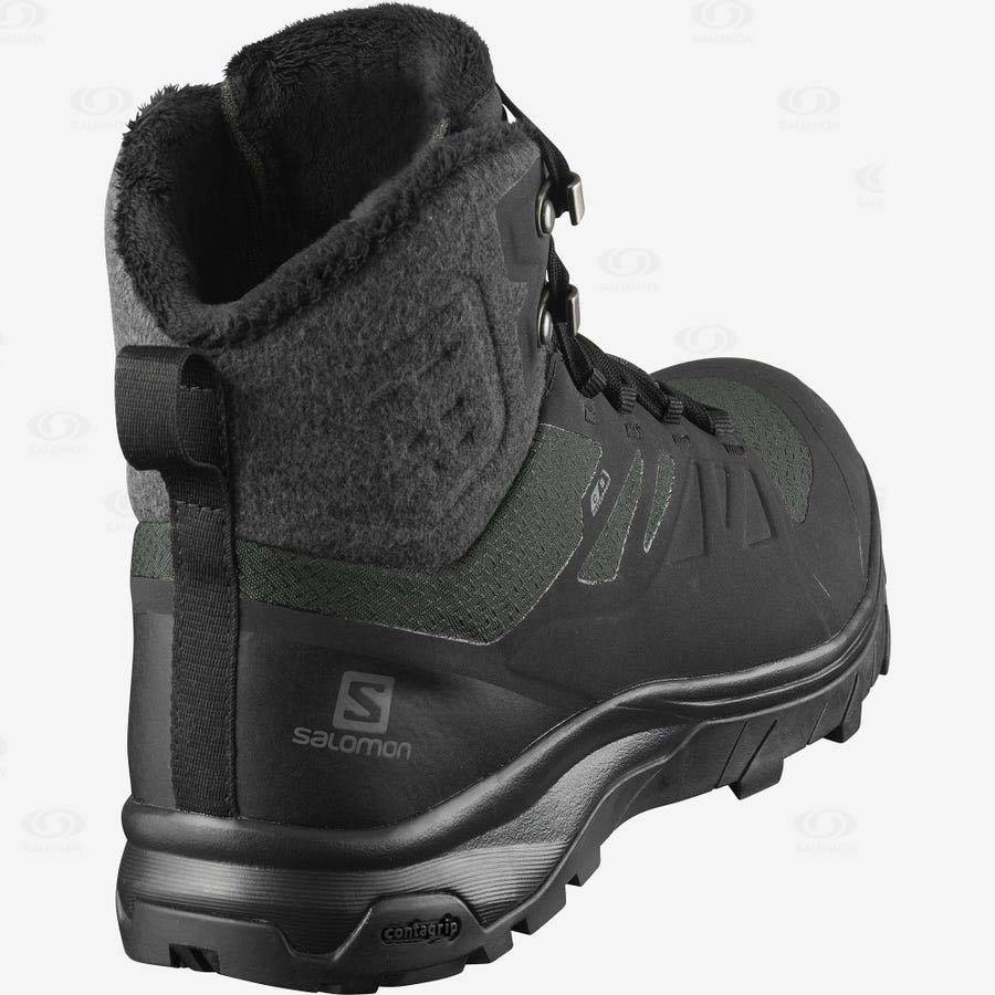 Black Women's Salomon OUTBLAST THINSULATE™ CLIMASALOMON™ WATERPROOF Winter Boots | USA-W1810