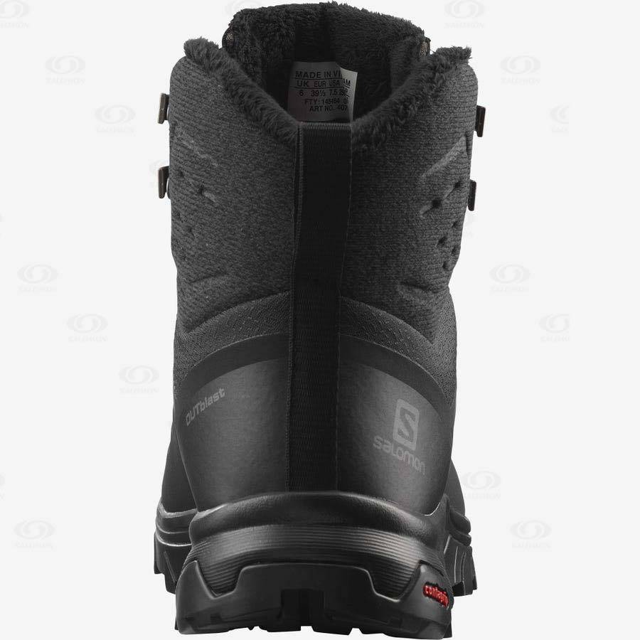 Black Women's Salomon OUTBLAST THINSULATE™ CLIMASALOMON™ WATERPROOF Winter Boots | USA-W1810
