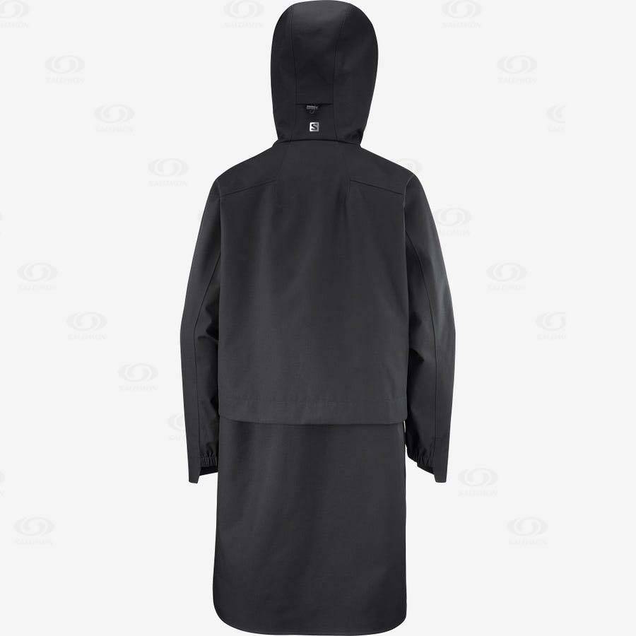 Black Women's Salomon OUTLIFE WP COMMUTER PARKA W Waterproof Jackets | USA-O2188