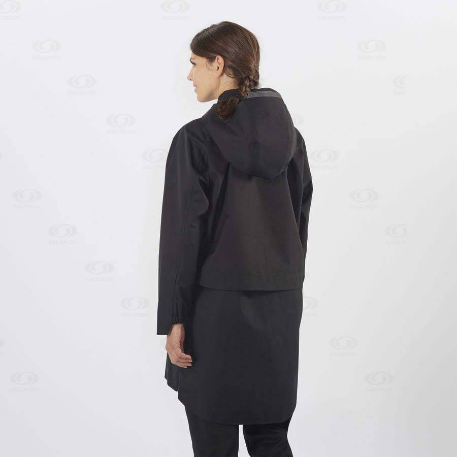 Black Women's Salomon OUTLIFE WP COMMUTER PARKA W Waterproof Jackets | USA-O2188