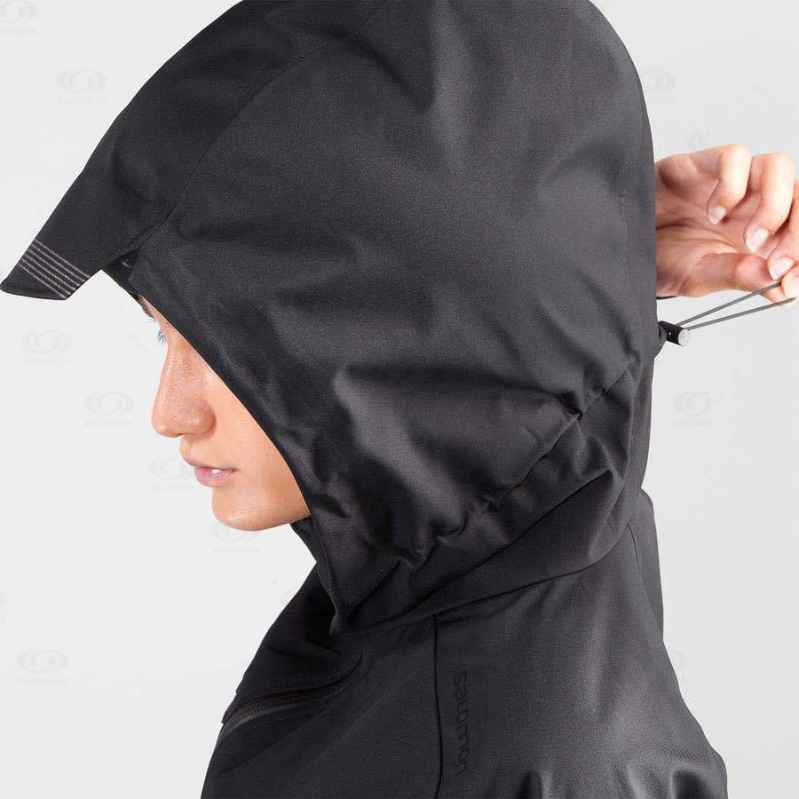 Black Women's Salomon OUTLIFE WP COMMUTER PARKA W Waterproof Jackets | USA-O2188