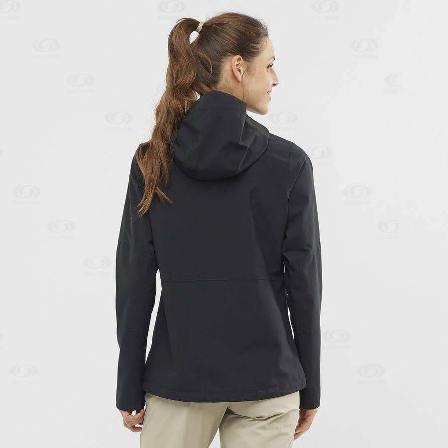 Black Women's Salomon OUTRACK WATERPROOF 2.5L Waterproof Jackets | USA-W4140
